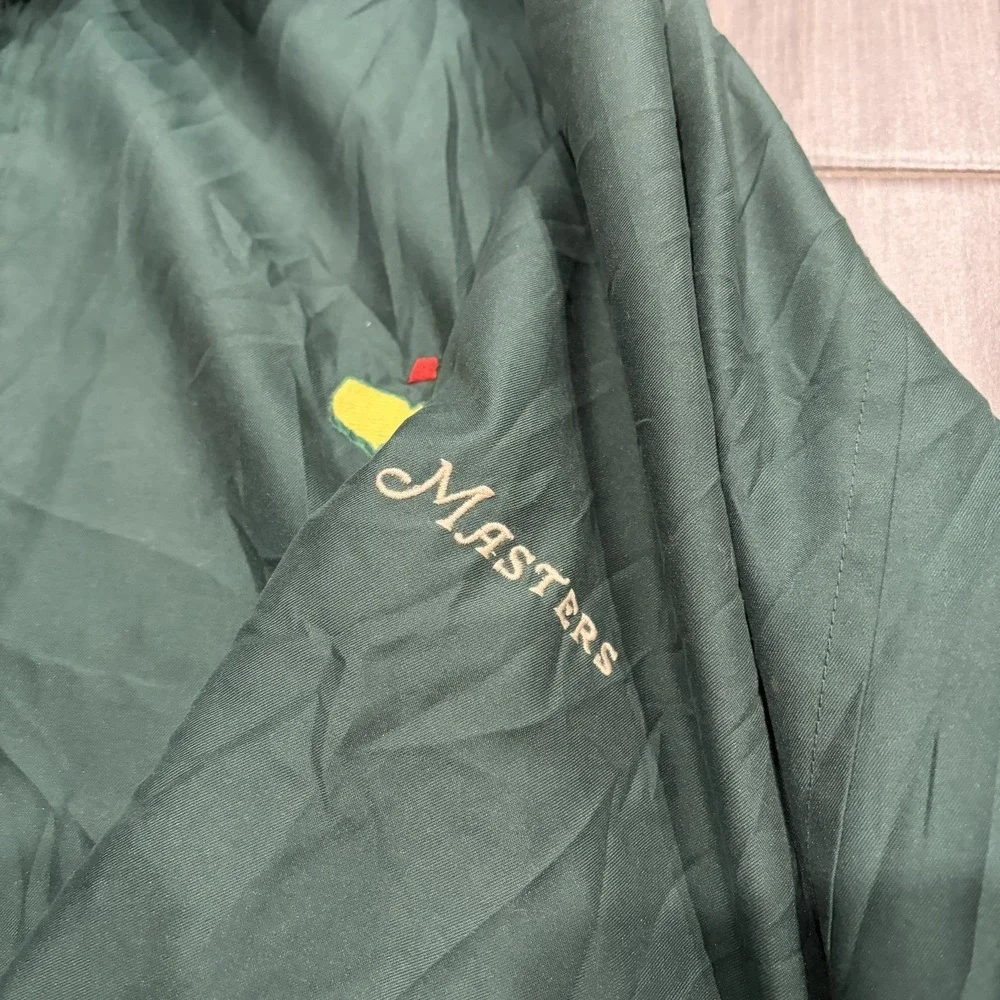 Vintage  Masters Collection Green Golf Windbreaker Jacket Large Men's Full Zip
